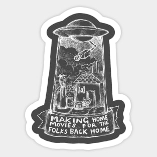 Subterranean Homesick Alien - Radiohead Illustrated lyrics - Inverted. Sticker